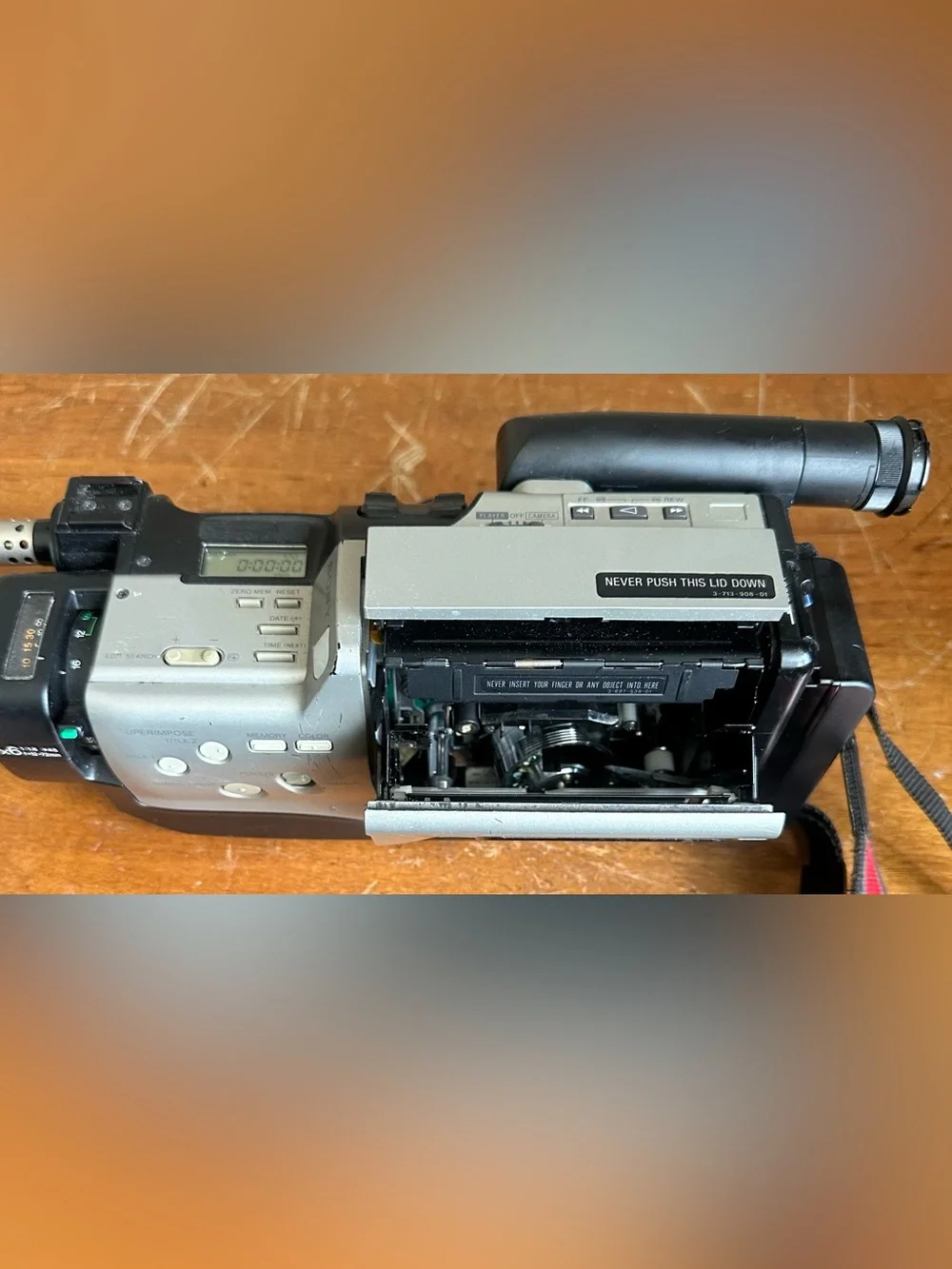 Sony Black Camcorder with Prominent Zoom Lens